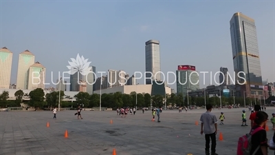 Pedestrian Area outside Tianhe Stadium (Tianhe Tiyuchang) in Guangzhou