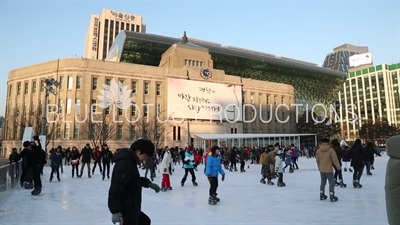 Seoul City Hall and Ice Rink