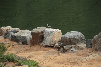 Reservoir at the Huanghua Cheng Section of the Great Wall of China (Wanli Changcheng) near Beijing