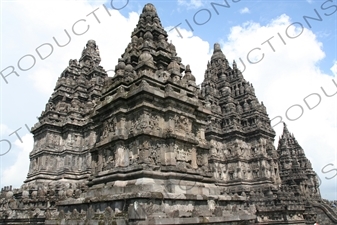 Buildings at Prambanan Temple Compound near Yogyakarta