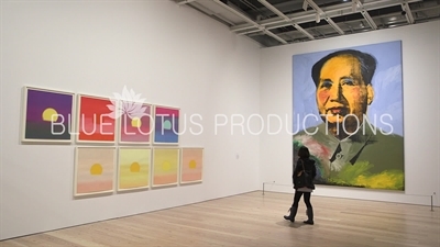 'Sunset' and 'Mao' on Display in the 'Andy Warhol - From A to B and Back Again' Exhibition at the Whitney in New York City