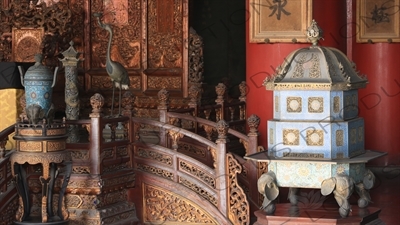 Ornaments in the Palace of Heavenly Purity (Qianqing Gong) in the Forbidden City in Beijing