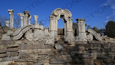 Great Fountain (Dashuifa) and View of Distant Sees (Yuanying Guan) in the Old Summer Palace in Beijing