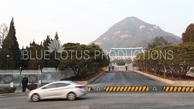 Blue House (Cheong Wa Dae) and Bugak Mountain (Bugaksan) in Seoul