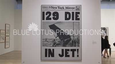 '129 Die in Jet' on Display in the 'Andy Warhol - From A to B and Back Again' Exhibition at the Whitney in New York City