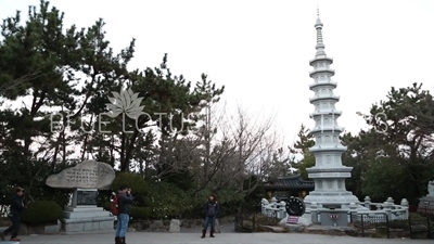 'Traffic Safety Prayer Pagoda' at the Entrance to Haedong Yonggung Temple (Haedong Yonggungsa) in Busan