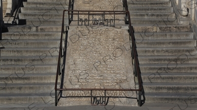 Carving on the Stairway of the Hall of Prayer for Good Harvests (Qi Nian Dian) in the Temple of Heaven (Tiantan) in Beijing