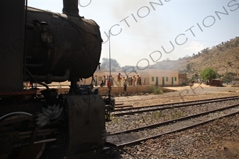 Children Playing at a Station along the Asmara to Massawa Railway Line