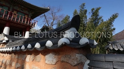 Ceramic Tiles outside Bojeru Pavilion at Beomeosa Temple in Busan