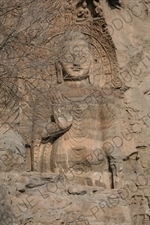 Buddha Carving at the Yungang Grottoes (Yungang Shiku) near Datong in Shanxi Province