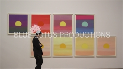 'Sunset' on Display in the 'Andy Warhol - From A to B and Back Again' Exhibition at the Whitney in New York City