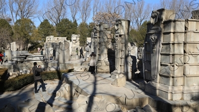 Ruins of the Hall of National Peace (Haiyan Tang) in the Old Summer Palace in Beijing