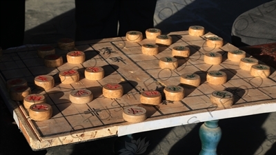 Chinese Chess Board in the Long Corridor (Chang Lang) in the Temple of Heaven (Tiantan) in Beijing