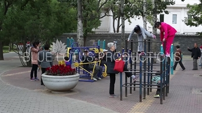 Exercise Equipment in the Temple of the Sun Park (Ritan Gongyuan) in Beijing