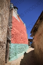 Pastel Coloured Building in the Old City of Harar