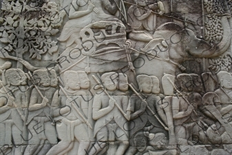 Sculptural Relief in Angkor Thom