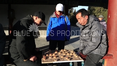 Chinese Chess in the Long Corridor (Chang Lang) in the Temple of Heaven in Beijing