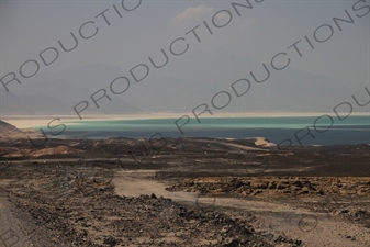 Hills and Volcanic Rock around Lake Assal in Djibouti