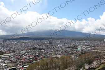 Fujiyoshida and Mount Fuji