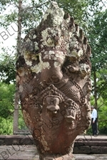 Snake Guardian Statue outside Bantea Kdei in Angkor