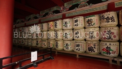 Toshogu Shrine Sake Barrels in Nikko