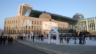 Seoul City Hall and Ice Rink