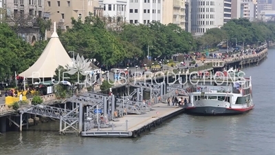 Dock on the Pearl River (Zhujiang) in Guangzhou