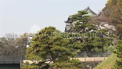 Tokyo Imperial Palace (Kokyu) Seimon Tetsu Bridge and Fushimi Keep