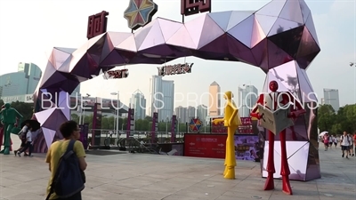 Shopping Mall outside Tianhe Stadium (Tianhe Tiyuchang) in Guangzhou