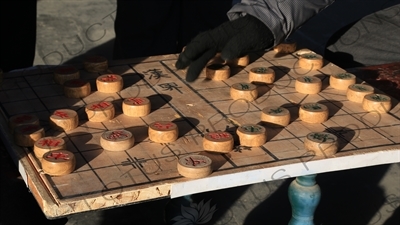 Chinese Chess Board in the Long Corridor (Chang Lang) in the Temple of Heaven (Tiantan) in Beijing