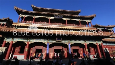 Pavilion of Ten Thousand Joys (Wanfu Ge) in the Lama Temple in Beijing