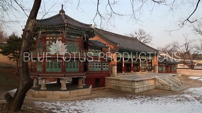 Jibokjae, Paru Pavilion (Parujeong) and Hyeopgildang at Gyeongbok Palace (Gyeongbokgung) in Seoul