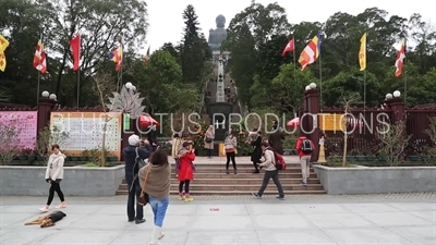 Stairway Leading to the Tian Tan/Big Buddha on Lantau Island