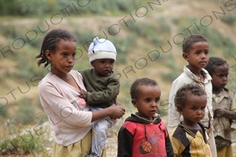 Children along the Track of the Asmara to Massawa Railway Line