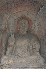 Buddha Statue at the Longmen Grottoes (Longmen Shiku) near Luoyang