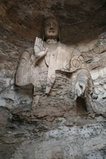 Buddha Carving at the Yungang Grottoes (Yungang Shiku) near Datong in Shanxi Province