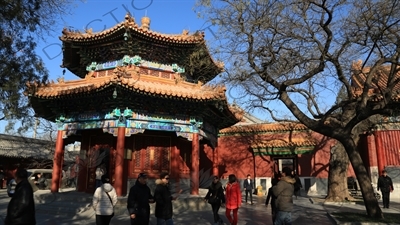 Bell Tower (Zhong Lou) in the Lama Temple in Beijing