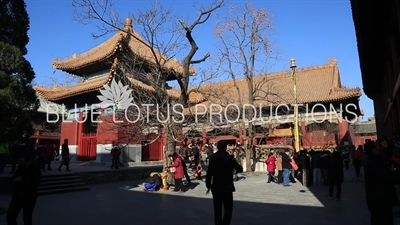 Four Language Stele Pavilion/Imperial Handwriting Pavilion (Sijiaoyu Beiting) in the Lama Temple in Beijing