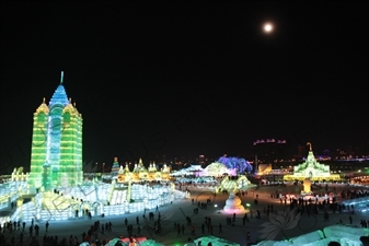 Ice Sculptures at the Harbin Ice and Snow Festival in Harbin