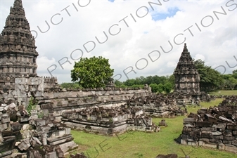 Buildings at Prambanan Temple Compound near Yogyakarta