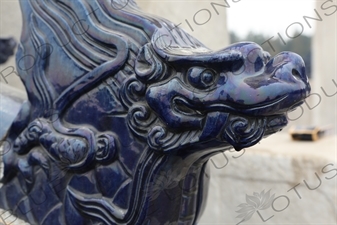 Glazed Dragon Wall Decoration in the Circular Mound Altar (Yuanqiu Tan) compound in the Temple of Heaven (Tiantan) in Beijing