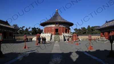 Imperial Vault of Heaven (Huang Qiong Yu) and Echo Wall (Hui Yin Bi) in the Temple of Heaven (Tiantan) in Beijing