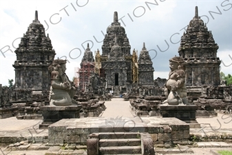 Buildings at Prambanan Temple Compound near Yogyakarta