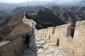 General Building/Tower (Jiangjun Lou) in the Foreground on the Jinshanling Section of the Great Wall of China