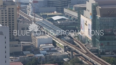 BTS Trains at Siam Station in Bangkok