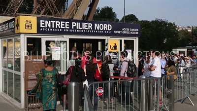 North Pillar of the Eiffel Tower in Paris