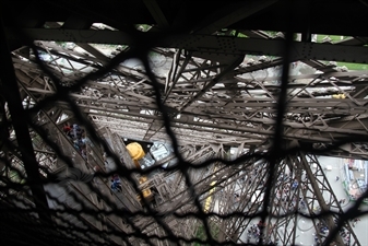 Stairways in the Eiffel Tower in Paris