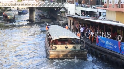 Passenger Barge on a Canal in Bangkok