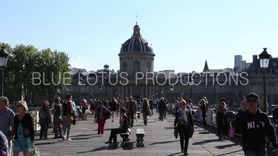 Pont des Arts and the French Institute (Institut de France) in Paris