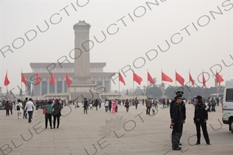 Police in Tiananmen Square in Beijing